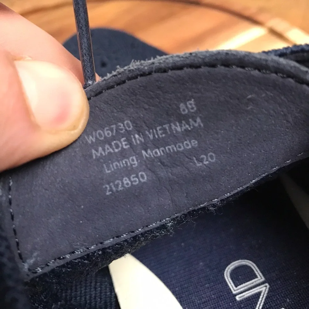 Cole Haan ZeroGrand Stitchlite Oxford  Womens 8B‎ Marine Blue Knit Dress Shoes